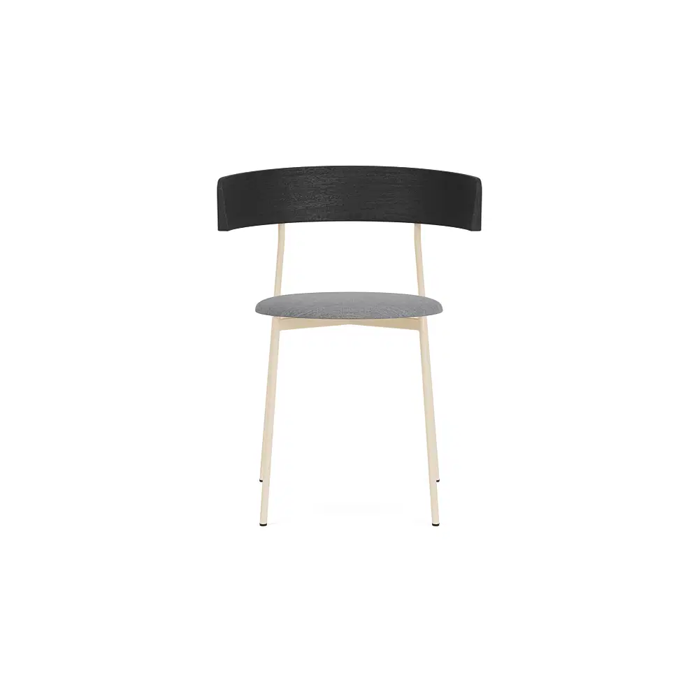 Friday dining chair with arms - sand frame - black back